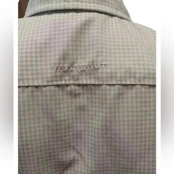 Mammut Short  Sleeve Grey Plaid Button Down Shirt Size Small - Picture 4 of 12